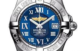 The 30 mm fake Breitling Pilot's watches have blue dials with Roman numerals.