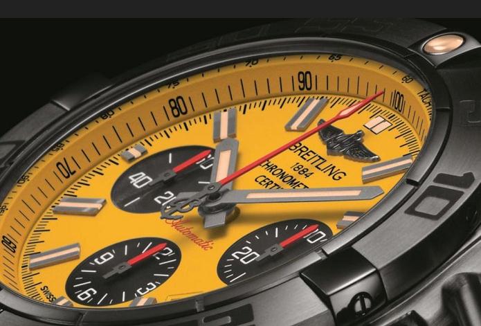 UK Eye-catching Copy Breitling Chronomat MB0111C3 Watches With Yellow Dials