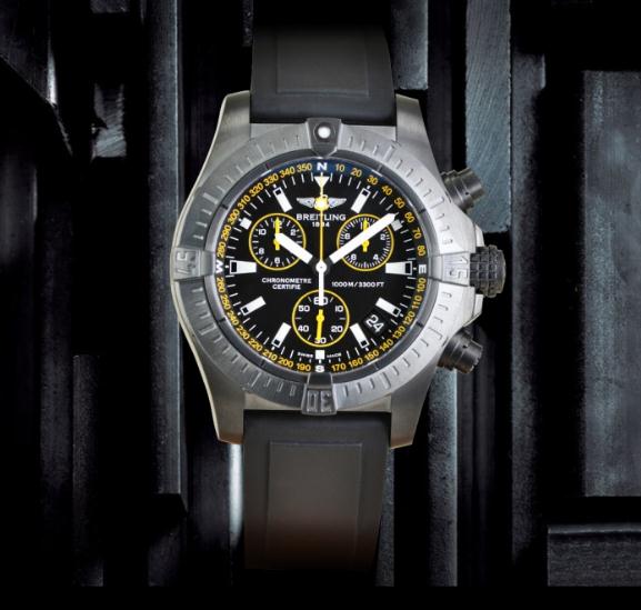 The water resistant fake Breitling Avenger Seawolf Chronograph M73390T1 watches are worth for divers.