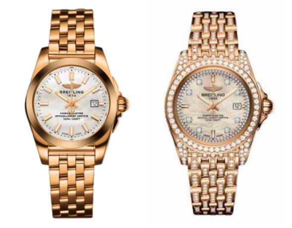 Recommendations Of Two Polished 18K Rose Gold Fake Breitling Galactic Watches UK