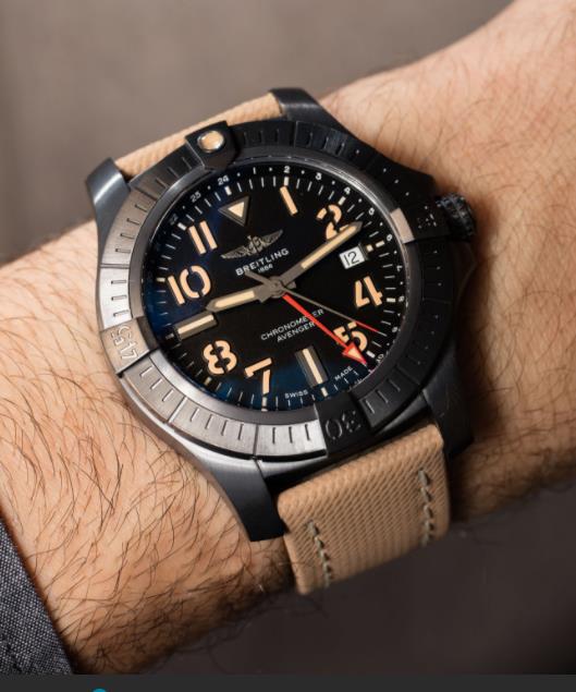 The titanium replica watches have black dials.