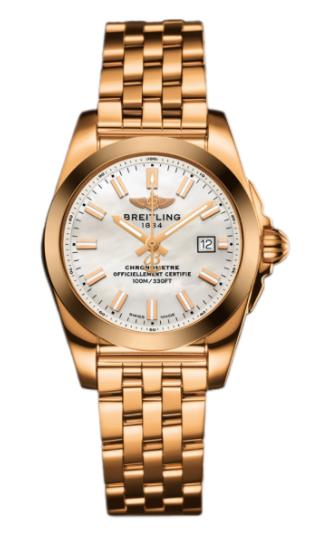 The 18k rose gold fake watches have white dials.