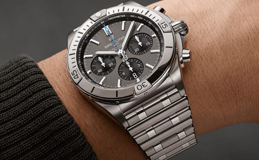 Breitling Gives Its UK Luxury 42MM Breitling Chronomat B01 Chronograph Replica Watches A Lightweight Titanium Case
